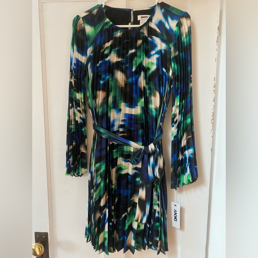 DKNY Multicolor Pleated Dress